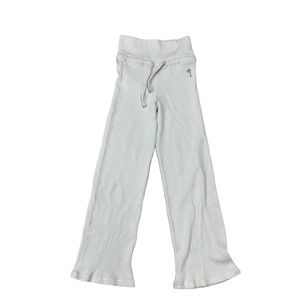 The Good Alma Clary Sage Lounge Waffle Knit Organic Cotton Foldover Waist Pants
